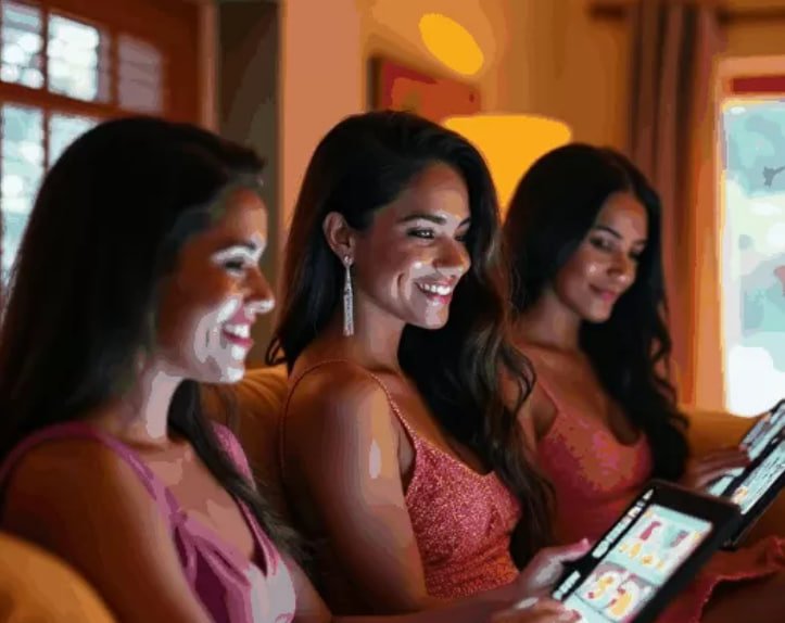 Tampilan streaming video langsung dari meja baccarat situs 4d di layar smartphone